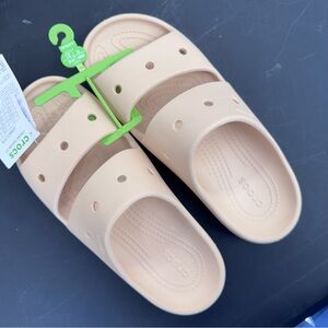 CROCS Light Tan Slide Sandals